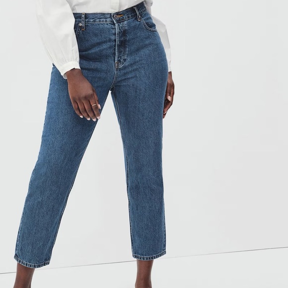 Everlane Denim - Everlane The Curvy '90s Cheeky Straight Blue Wash Jean